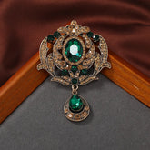 SHMIK Classic Palace Style Women's Vintage Crystal Pendatn Brooches